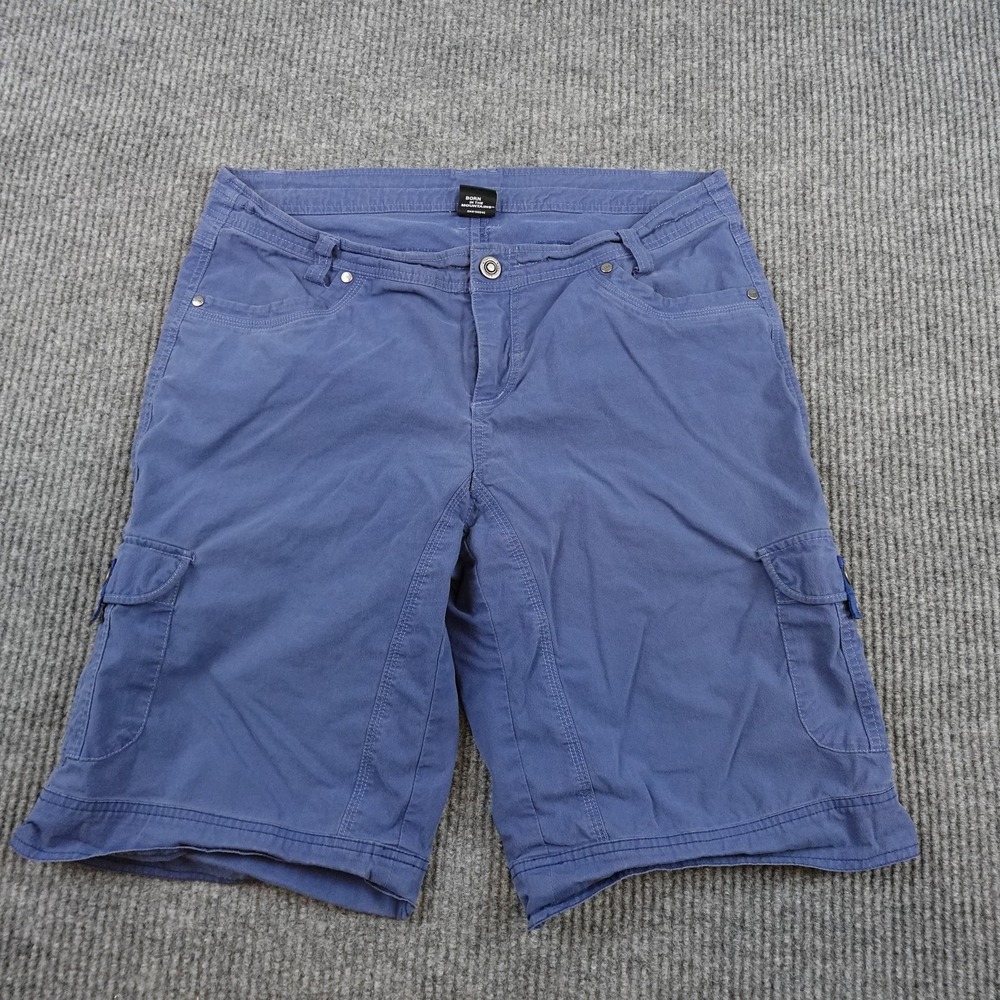 Kuhl Cargo Shorts Womens 14 Blue Hiking Outdoor Pockets Utility Casual Trail